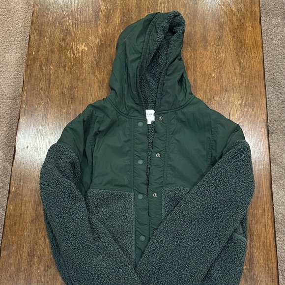aerie Jackets & Blazers - Aerie Forest Green Fleece-Lined Jacket
